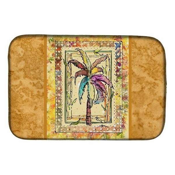 Carolines Treasures Carolines Treasures 8614DDM Palm Tree Dish Drying Mat 8614DDM